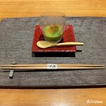 丸新 - 碓氷豌豆の摺り流しと赤海胆