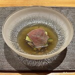 丸新 - 尾崎牛のサーロインとズッキーニ