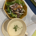 饗庭 - ローストビーフと冷製スープ