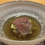 丸新 - 尾崎牛のサーロインとズッキーニ