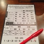 ラーメン凪 豚王 大宮店 - おもてなしシート
