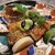 丸新 - 料理写真:白甘鯛と金目鯛の紅白の鯛の源平鱗焼にたいら貝､焼玉蜀黍に寄せ物に焼一寸豆に煮凝り