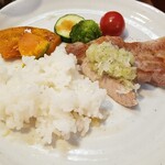 キッチン ブルー グローブ - ご飯を乗せます