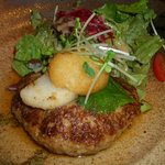 但馬牛和風てごねハンバーグステーキ　チャコールソース＠１，２６０円