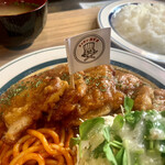 キッチン あずま - 友人のチキンソテーガーリックソース♡②