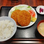 えんまや - メンチカツ定食 850円 ♪