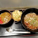 ゆで太郎 - 朝定食Ａ・かき揚げ