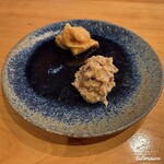 小判寿司 - 海鞘と鮟鱇の肝