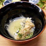 一本杉 川嶋 - ヒラメ胡麻だれ出汁茶漬け