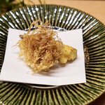 一本杉 川嶋 - 採れたてヤングコーンとひげのフライ