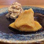 小判寿司 - 鮟鱇の肝と海鞘