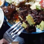 ナカガワ☆スエ食堂 - わさびをたっぷり付けていただきます(チューブわさびじゃないので、そんなに辛くはありません。)