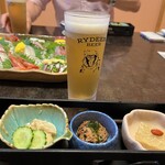 軍ちゃん - お通し＆ビール