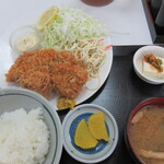 三喜食堂 - 白身魚＆ヒレカツミックス　ご飯少なめ