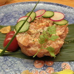 酒讃家 - 紅鱒のタルタル・・・上品な味