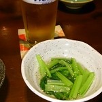 おきる - 生ビールと付きだし