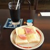 Kafeteria Sasukezu - ハムチーズのモーニング(450円、アイスコーヒーに変更＋50円)