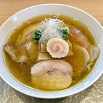 中華そば 深緑 - 白出汁（知床鶏もも・もろみポーク三種）