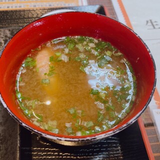 魚金食堂 - みそ汁(甘エビ入り)