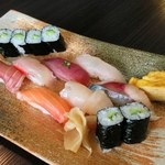 旬菜魚 五十嵐 - 日替わりランチ・にぎりずし：900円
