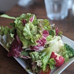 ピッツェリア ヒナハル - しっかり味を馴染ませてあるサラダの完成形。生野菜のドレッシングがけではない。