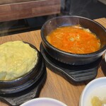 オダリチブ カンジャンケジャン - セットのチゲ鍋とケランチム