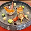 ザ コロネーション - 一皿目の前菜。鮎を丸ごと使った鮎春巻き、彩り野菜。
