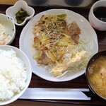 yatabehigashipa-kingueriakudarifu-doko-to - ネギ塩焼肉定食＋ポテサラ