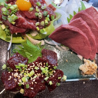 Wagyu beef hormone sashimi