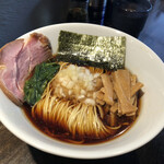 中華そば はせ - メンマトッピングのラーメン