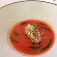 ラ・トゥーエル - 前菜 鯵のタルタル スイカのガスパチョ