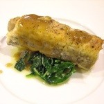 コルニーチェ - フォアグラを包んだ穴子のロースト