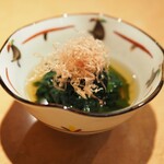 蕎麦酒房 本枯 - ほうれん草のおひたし