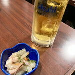 Yakitori Tasuke - お通し、ビール