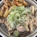 肉そば 藤七 - 肉そば並ゲソ天トッピング