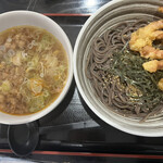 肉そば 藤七 - つけそば並ゲソ天トッピング