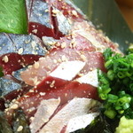 焼とりの八兵衛 - 料理写真:胡麻さば(秋～冬)または胡麻かんぱち(春～夏)