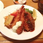 洋食　こばやし - 海老フライとヒレカツ…900円なり〜