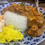 ヌードル＆スパイスカレー 今日の1番 - 本日のカレー、ポークとチキンのあいがけ