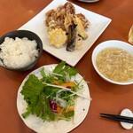 中国料理CHINOIS - 油淋鶏と旬野菜揚げものランチ