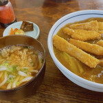 東京庵 - カツカレー丼の半かけセット　¥1,250
