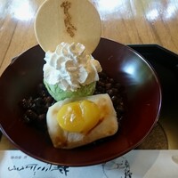 伊豆高原 城ケ崎温泉 花吹雪 - クリームぜんざい990円