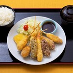 Kushikatsu set meal (9 pieces)