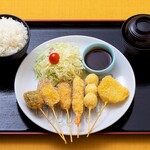 Kushikatsu set meal (6 pieces)