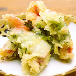 Yellowtail plum shiso tempura