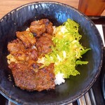 カルビ丼とスン豆腐専門店 韓丼 - お得セット海鮮スン豆腐1辛＋上カルビ丼小