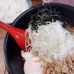 廣島つけ麺本舗 ばくだん屋 - 汁なし担々麺 ごはんセット