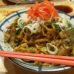 北海道 産直炉端 北の家族 - 豚焼きそば(カレー粉が隠し味？)