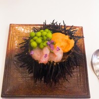 うぶか - うに、甘エビ、エンドウ豆