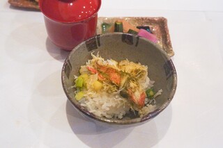Ubu Ka - 北海ずわい蟹、アスパラガスご飯